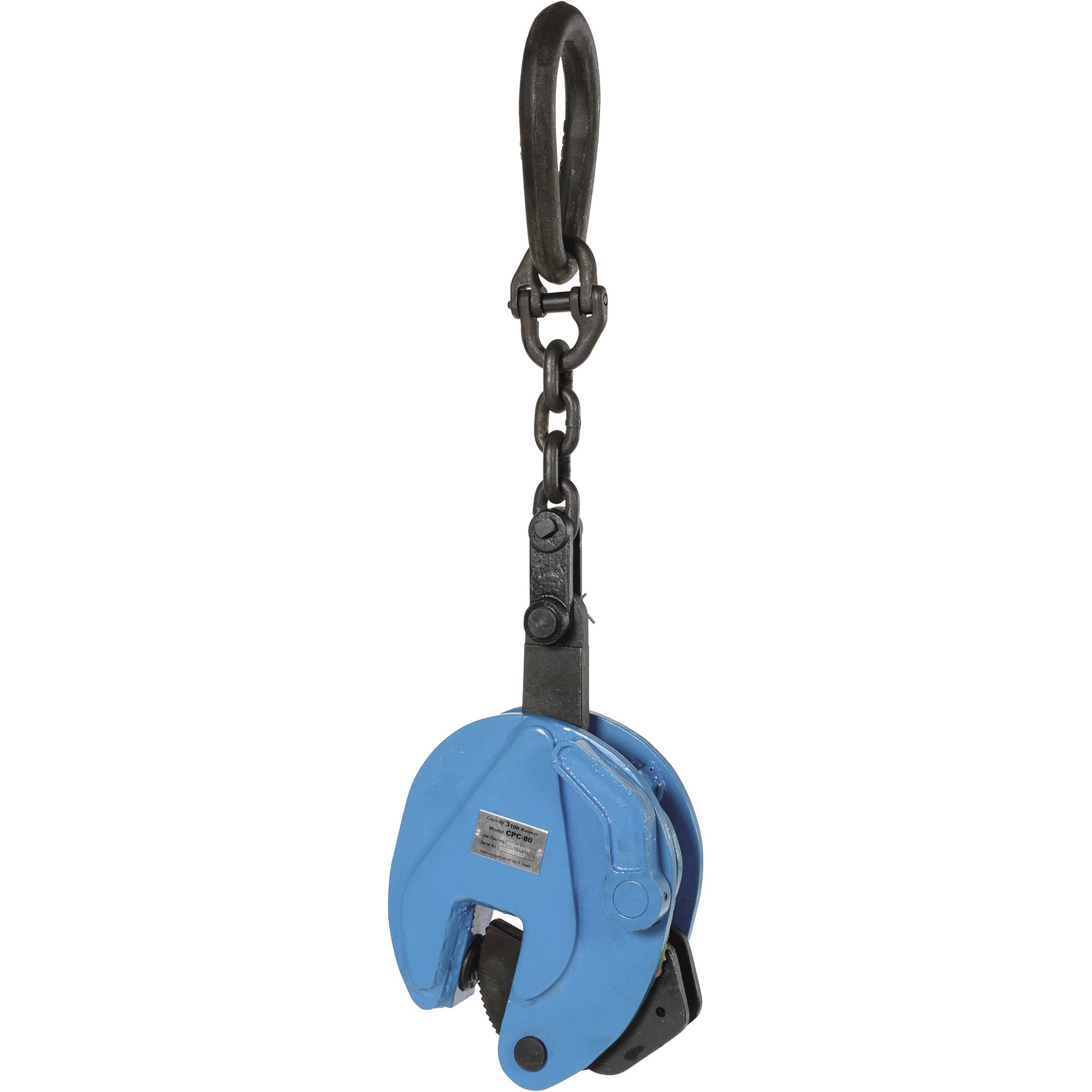 Vestil Vertical Plate Clamp with Chain — 6,600-Lb. Capacity, Model# CPC-80
